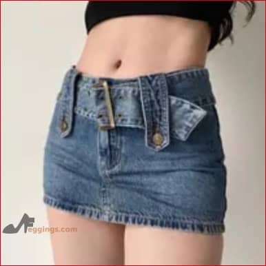 Y2K Mini Belted Short Jeans Boho Skirt